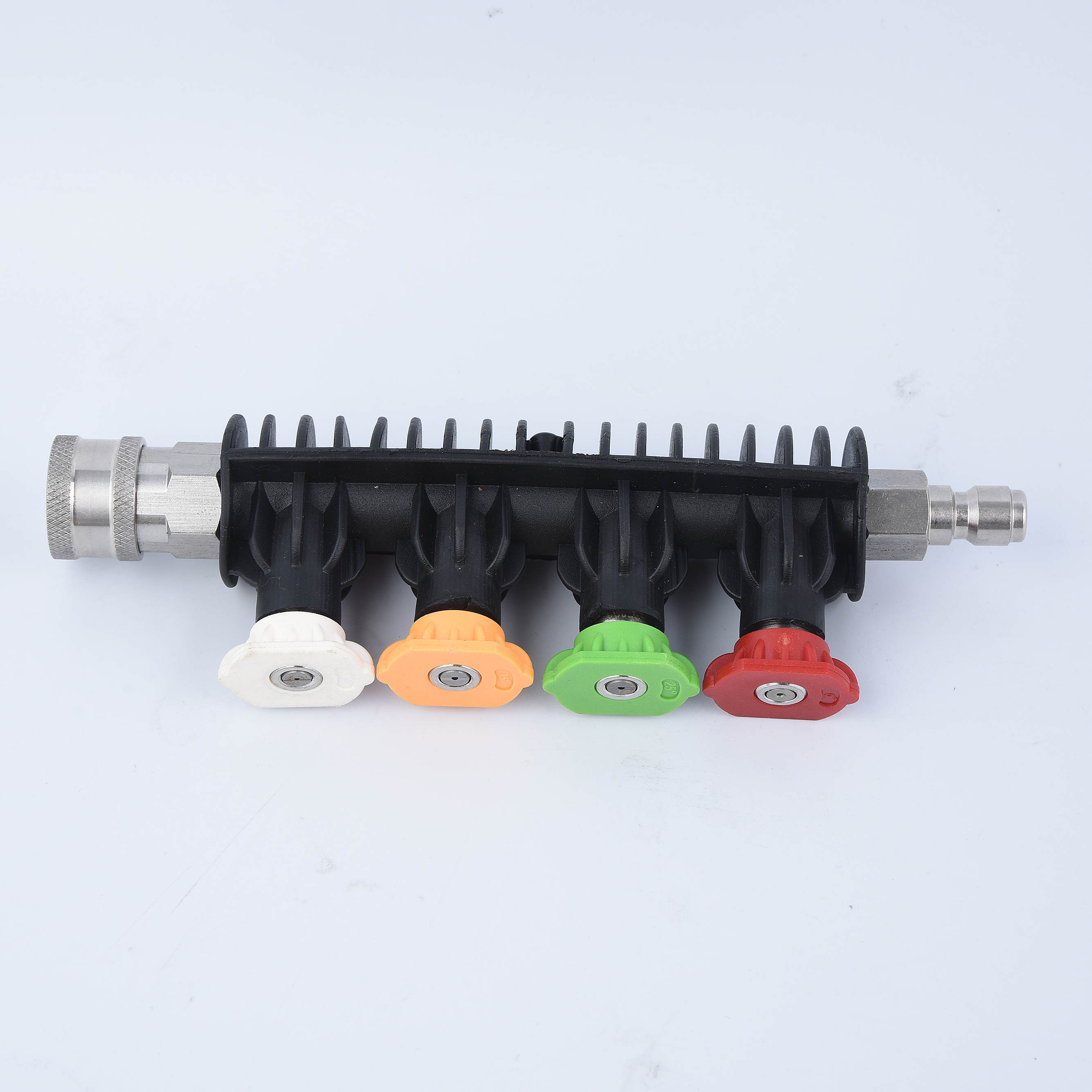 Kết nối nhanh thép không gỉ với giá đỡ vòi phun và 4 vòi phun áp suất